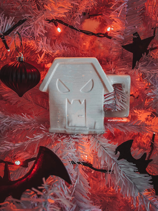 Spooky House Coffee Mug - White