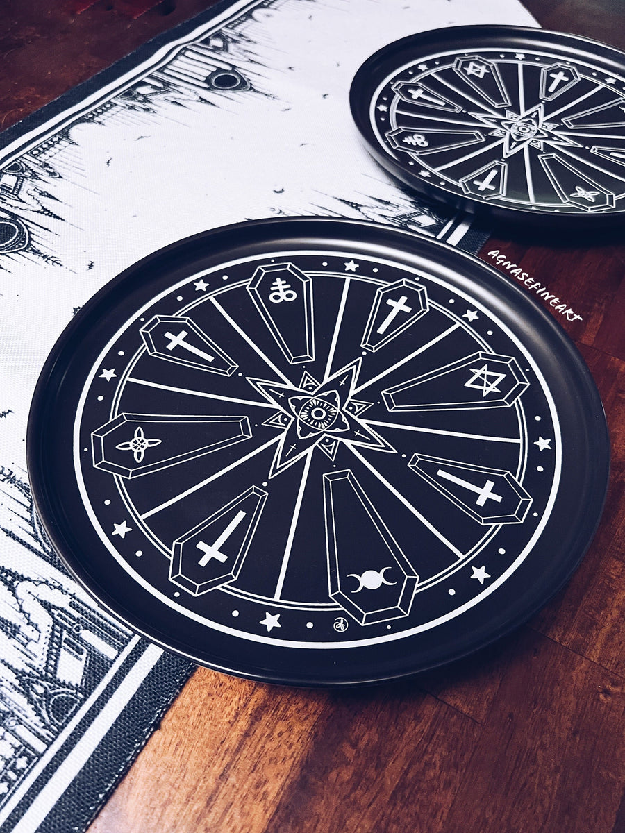 4 PACK- Matte Black Coffin Plates