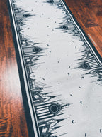 Cathedral Witchy Table Runner - Grey
