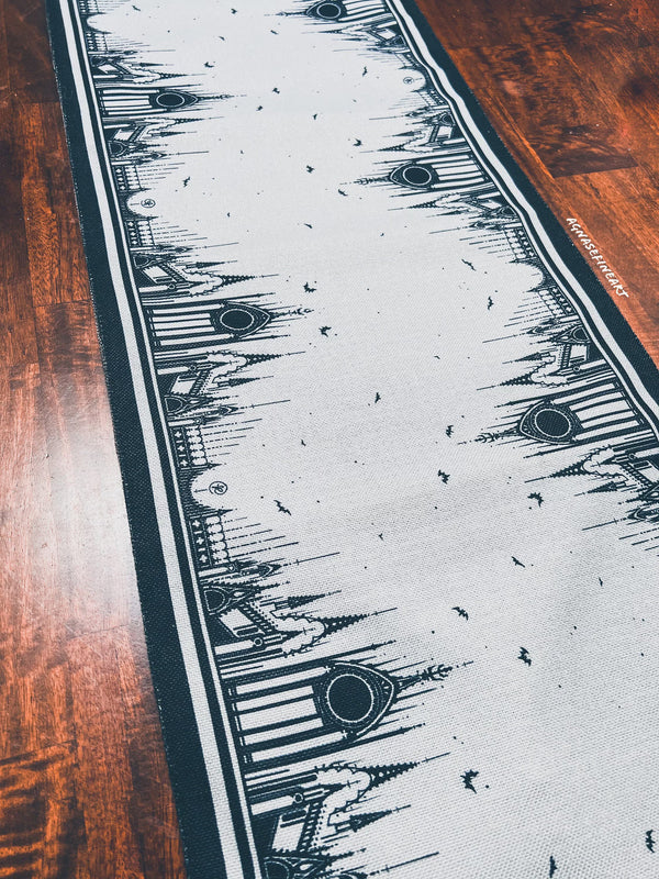 Cathedral Witchy Table Runner - Grey