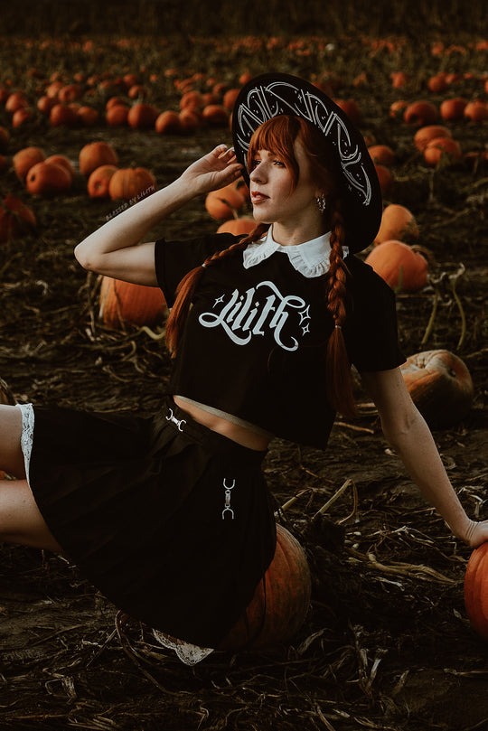 Lilith (Light text) -Crop Tee